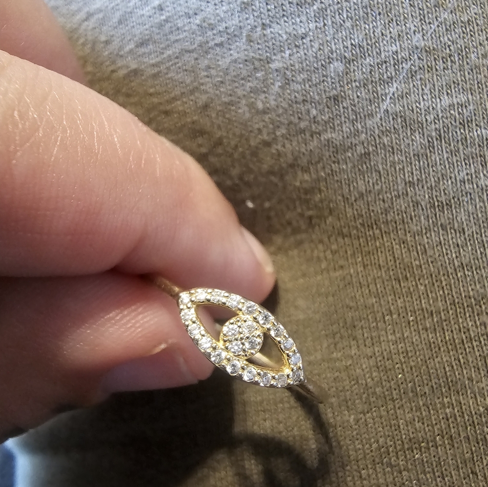 Evil Eye 10k Gold Ring